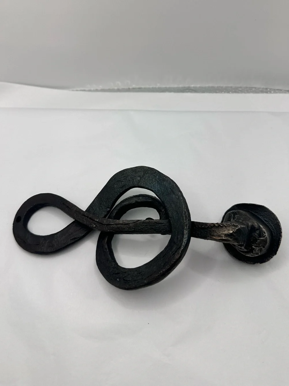 OOAK Hand Forged Antique Metal Treble Clef Wall Hanger/Hook